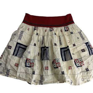 Womb Geometric Square Shape Printed Skirt Size L